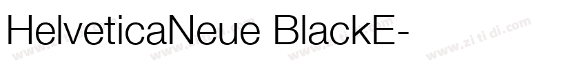 HelveticaNeue BlackE字体转换